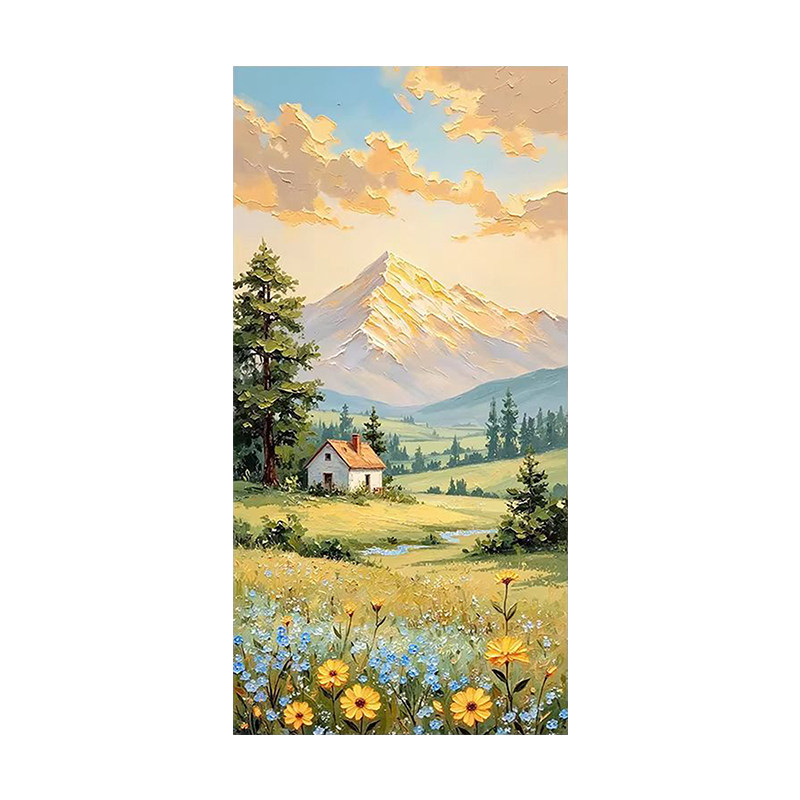 可班纯手绘油画金山风景居室格调