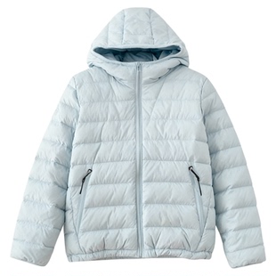 柚米家三防90白鸭绒排骨轻薄羽绒服女2025秋冬新款情侣短款外套