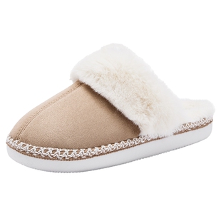 热风加绒毛毛鞋女2025年冬季新款简约休闲家居拖百搭包头拖鞋女鞋