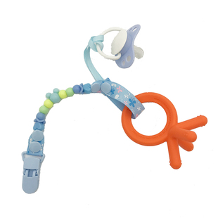 无拉手环香草小孔安抚奶嘴防掉链咬咬乐牙胶玩具防丢链带