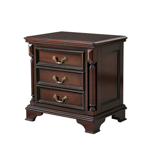 美式全实木床头柜樱桃木复古乡村卧室床边柜家用收纳抽屉置物柜