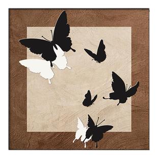 法式中古风玄关装饰画小众艺术客厅挂画美式复古桌面摆画抽象壁画