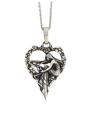 复古经典做旧工艺少女之心吊坠