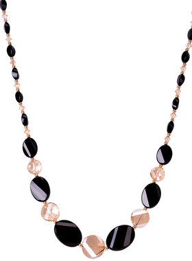 鸿澜黑玛瑙长款毛衣链女