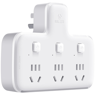 公牛一转二插座带开关无线拓展一拖三四多功能USB电源转换器插头