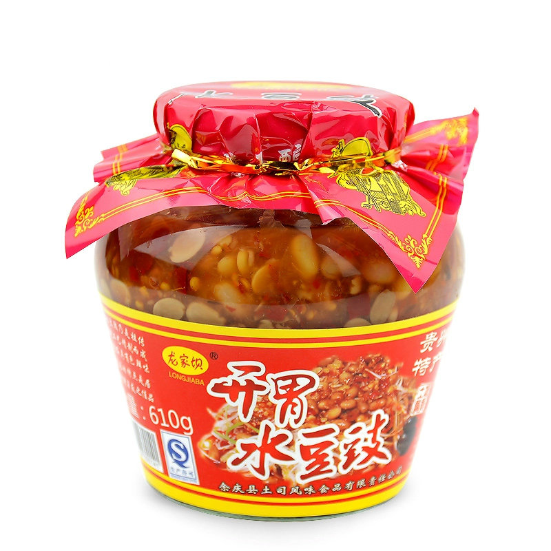 贵州余庆龙家坝水豆豉610g瓶装土坛飘香沾水凉拌配料食品黔香坊
