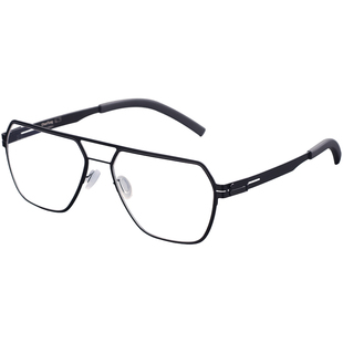 无螺丝眼镜框架金银黑色宽脸男超轻时尚方形弹性近视散光配镜CT08