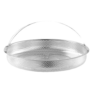 带提手蒸架多功能料理蒸笼不锈钢沥水篮米筛锅具蒸格厨房三角大号