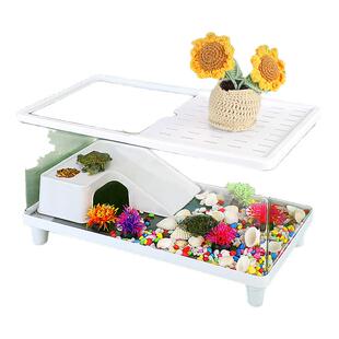 家用鱼缸养乌龟缸专用饲养缸豪华大别墅带晒台过滤巴西龟生态造景