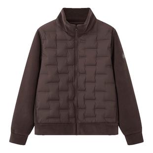 画风drawwind冬季羽绒服外套女袖领拼接奥绒情侣款90鹅绒保暖上衣