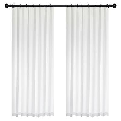 免打孔法式白色蕾丝纱窗帘隔断帘