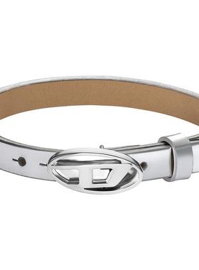 [礼物]DIESEL男女同款OVAL D银色手镯配饰DX1518