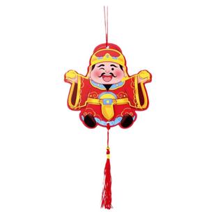 财神爷冰箱贴磁吸立体挂件新年喜庆创意烫金客厅装饰盆栽挂饰装扮