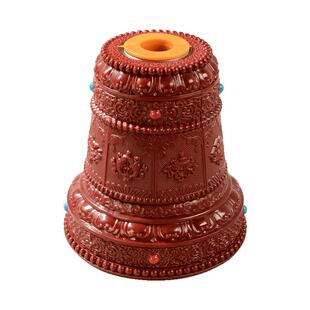 藏村家用手摇转轮电动转动底座八吉祥雕花塑料硅胶电动底座摆件