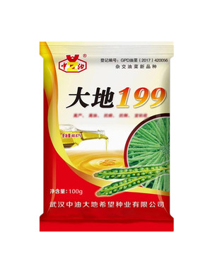 早熟油菜种子大地199油菜种子0芥酸双低健康油抗病抗倒伏