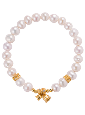 若在江南｜国风天然珍珠手链小众精致纯银铃兰花手串送生日礼物