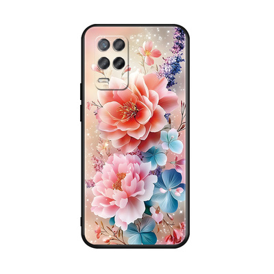 秋昊适用于realmeq3手机壳rmx3161唯美春天k9x花卉pgcm10防摔realmev13保护套rmx3041软胶q3i网红rmx3042女op
