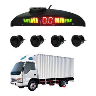 专用小货车 货车 轻卡倒车雷达4探语音月牙屏12伏 24伏雷达12米线