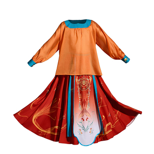 新款家乡月舞蹈演出服装诗意同款元旦喜庆儿童古典舞华灯初上汉服