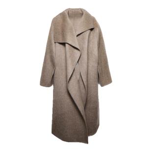 REFUSE CLUB 秋冬女装中长款羊毛双面呢大衣外套