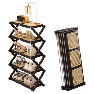 鞋架多层家用门口折叠出租房用入户宿舍免安装置物架儿童简易鞋柜