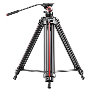 miliboo米泊铁塔MTT605A一键升降 专业摄像机三脚架碳纤维 液压阻尼云台 视频拍摄 直播板扣液压阻尼云台