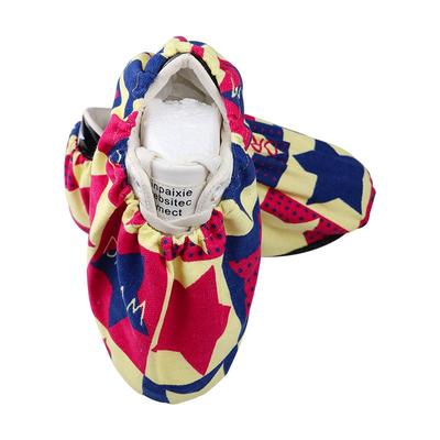 卡通印花帆布防滑底鞋套