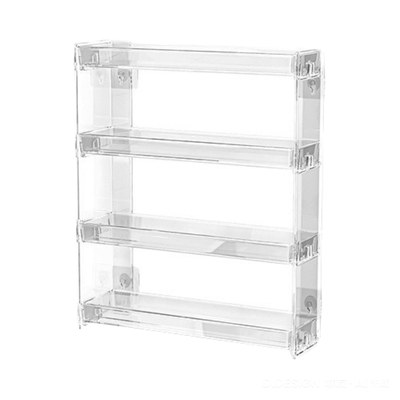 多层化妆品收纳盒壁挂桌面杂物整理透明加宽加高口红护肤品展示架