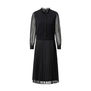 VGRASS维格娜丝女装秋冬针织背心梭织连衣裙时髦真两件连身裙上衣