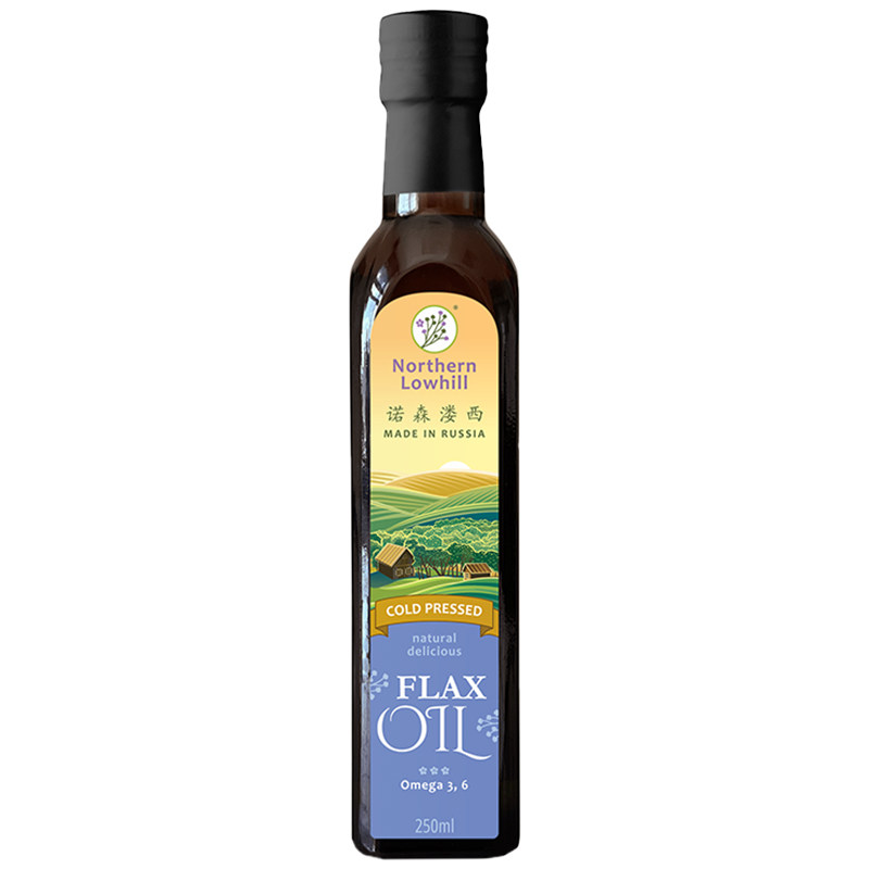 一级冷榨纯亚麻籽油胡麻油俄罗斯原装进口纯天然直接喝食用油单瓶