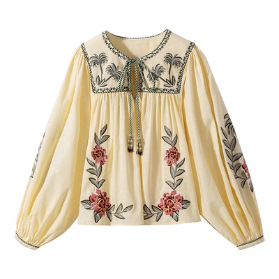 减龄娃娃衫衬衫+A字半裙套装