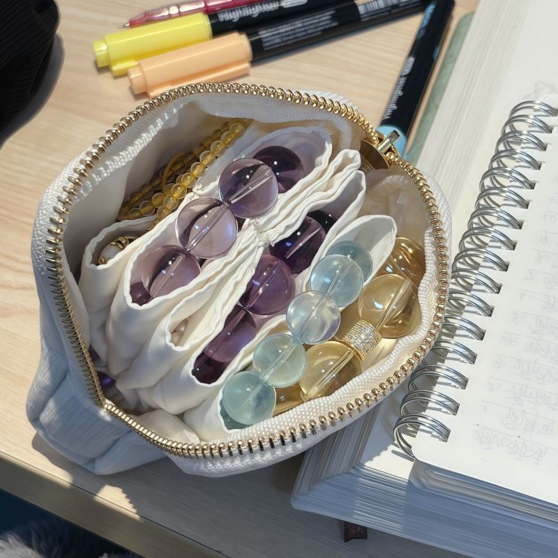 首饰手串收纳包便携大容量文玩包戒指吊坠手炼首饰盒珠宝收纳袋女