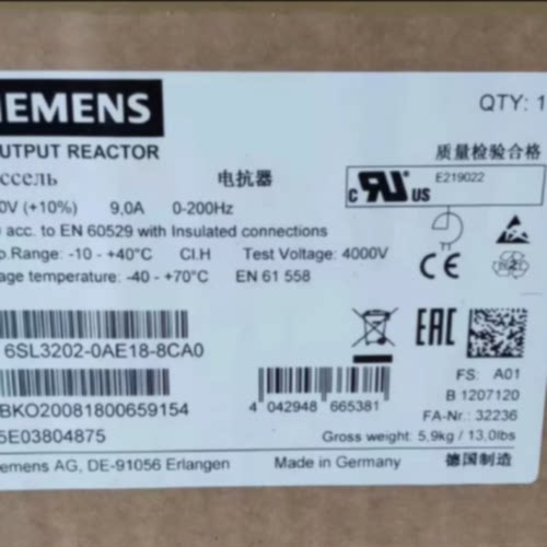 议价6SL3202-0AE18-8CA0西门子输出电抗器功率模块6SL32020AE188C