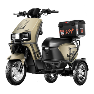 苍穹电动三轮车72V高速摇摆车不倒翁外卖专用电动摩托车爬坡王