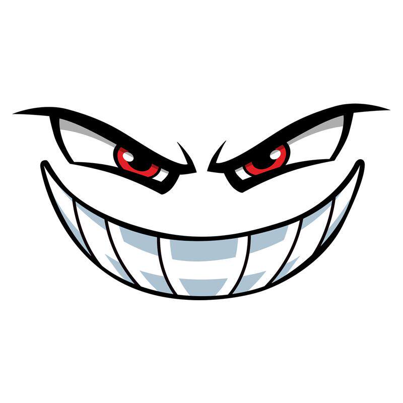 电动车汽车恶魔眼睛反光贴警示