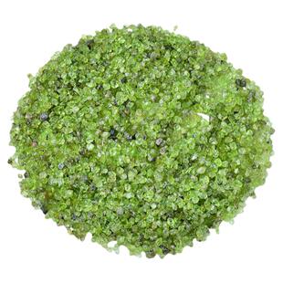 天然橄榄石碎石绿色水晶原矿石裸石镶嵌供曼扎七宝石造景美甲装饰