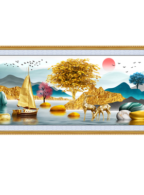 装饰画客厅现代简约北欧轻奢墙画