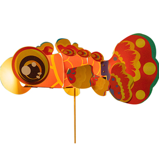 2026马年春节灯笼鱼灯儿童手工制作diy材料包手持发光龙灯幼儿园