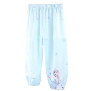 迪士尼儿童防蚊裤女童裤子夏季薄款居家休闲爱莎公主宝宝雪纺透气