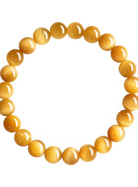 【吸金招财】100%真金虎眼石散珠