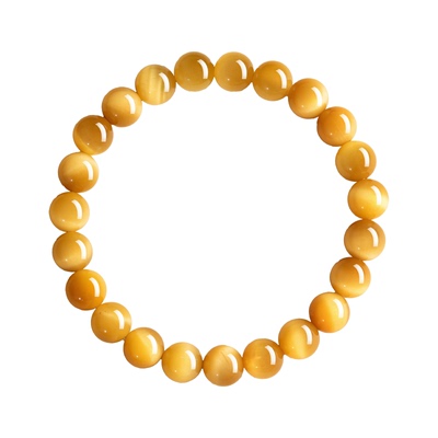【吸金招财】100%真金虎眼石散珠
