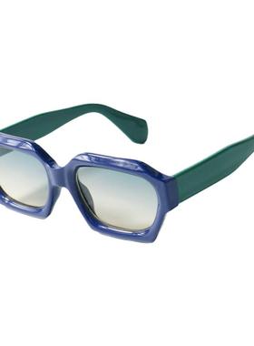 嘻哈风格潮酷UV400粗框太阳眼镜