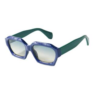 撞色设计嘻哈风格墨镜UV400粗框个性可配近视rapper潮酷太阳眼镜