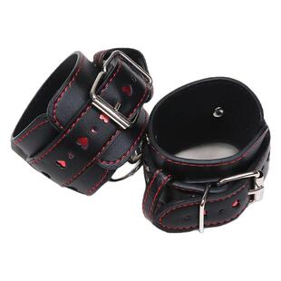 爱心皮革手铐剧本杀加重手扣手环脚镣情侣道具腿环手链