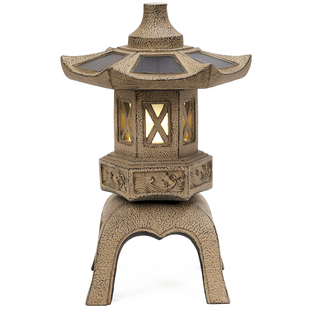 匠心坊中式仿古太阳能庭院灯别墅户外灯花园造景布置复古景观石灯