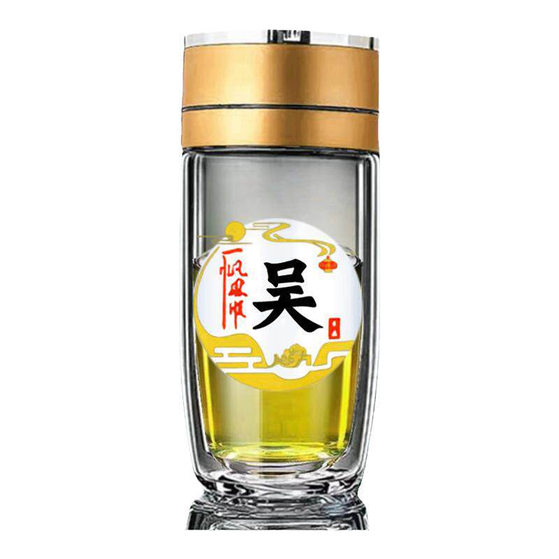 2025新款鹅蛋杯双层玻璃杯防烫耐高温防爆水杯茶水分离速开杯车载