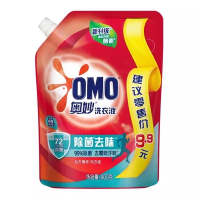 奥妙洗衣液900g袋装补充装