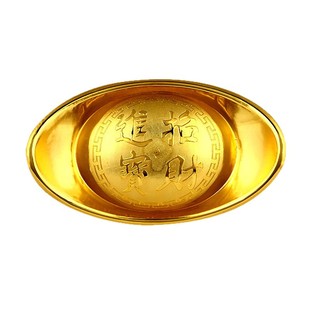 春节新年装饰仿真元宝进宝特大塑料空心金元宝道具桌面摆件