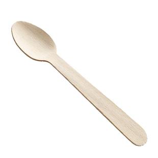 一次性勺子甜品咖啡勺冰激凌勺子木质桦木勺加硬食品级长柄勺子