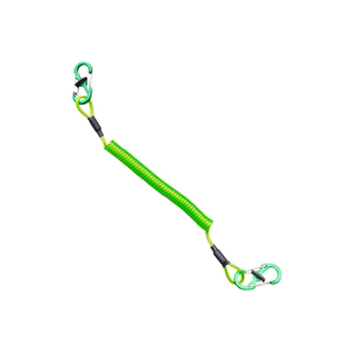 带锁钓鱼失手绳双边锁扣钢丝自动伸缩高弹钓鱼弹簧绳路亚挂扣防脱